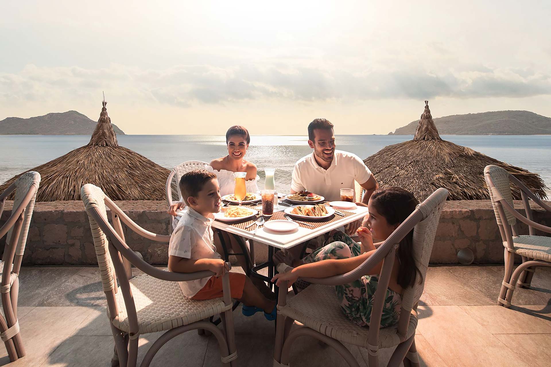 Family enjoying a meal together at La Alhambra Restaurant
